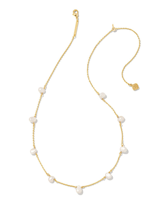 Kendra Scott Leighton Pearl Strand Necklace in Gold
