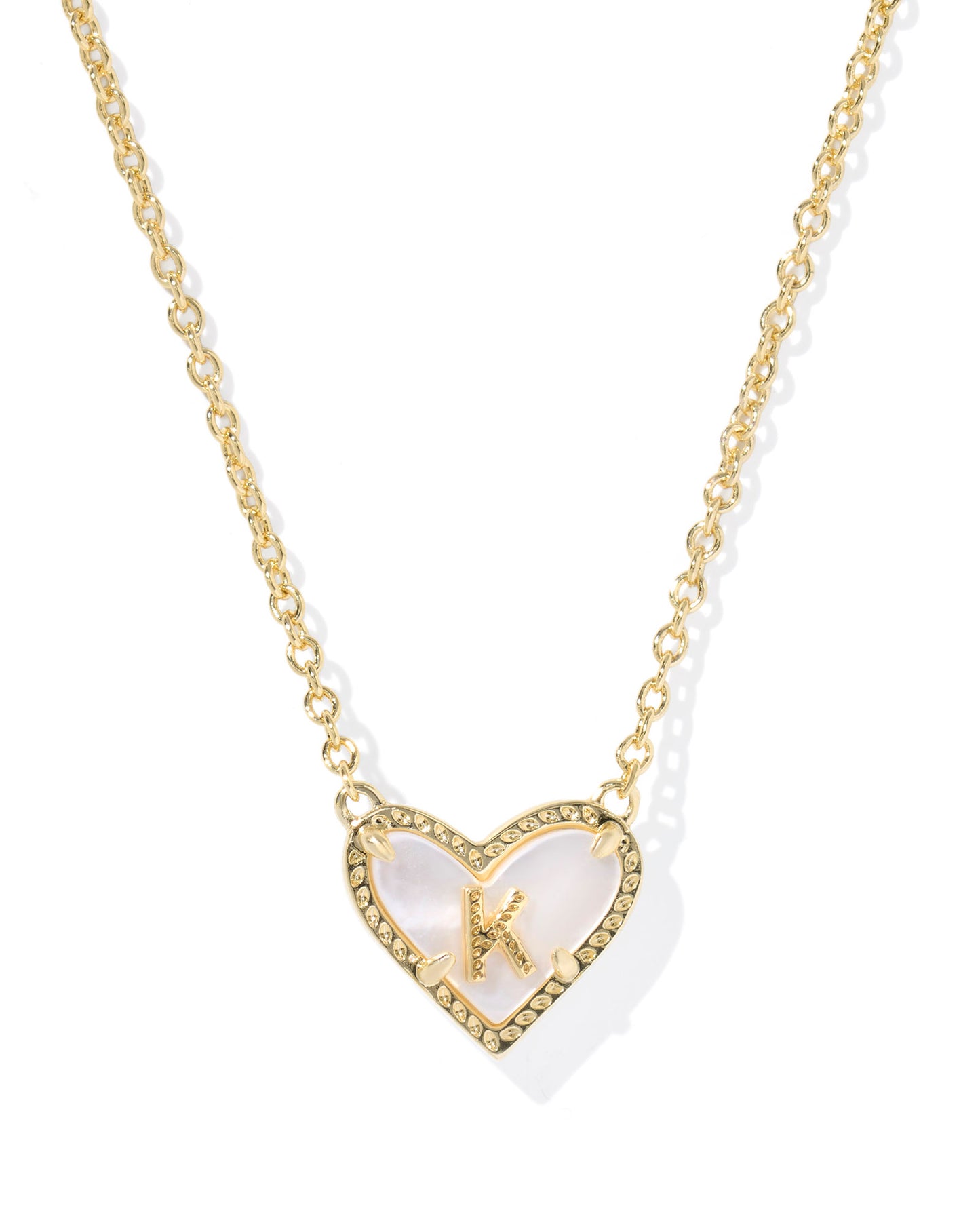 Kendra Scott Heart Letter Pendant Necklace | Letter K