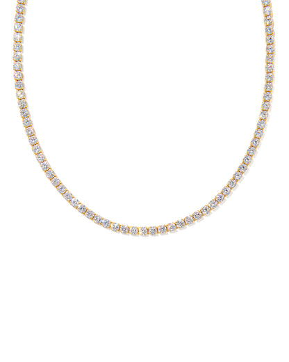 Kendra Scott Renee Tennis Necklace in Gold White CZ