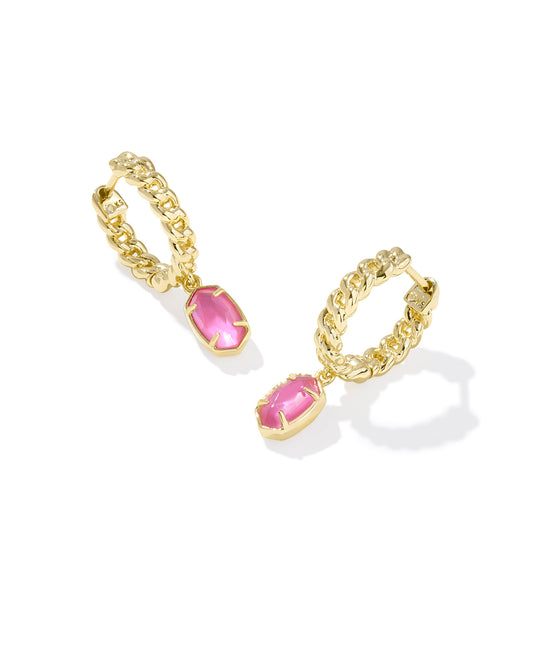 Kendra Scott Emilie Huggie Earrings in Gold Azalea Illusion