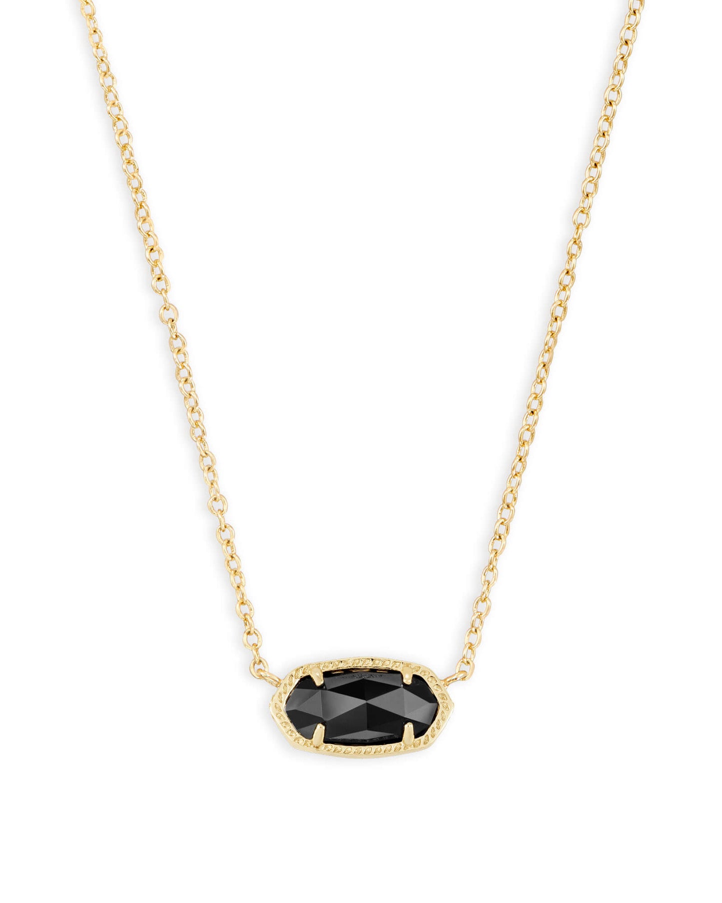 Kendra Scott Elisa Pendant Necklace in Gold Black