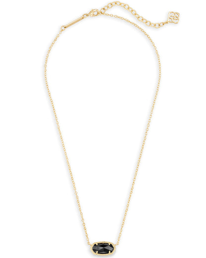 Kendra Scott Elisa Pendant Necklace in Gold Black