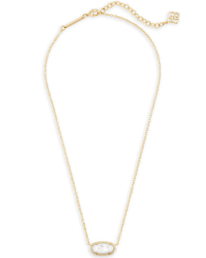 Kendra Scott Elisa Pendant Necklace in Gold Ivory Mother of Pearl