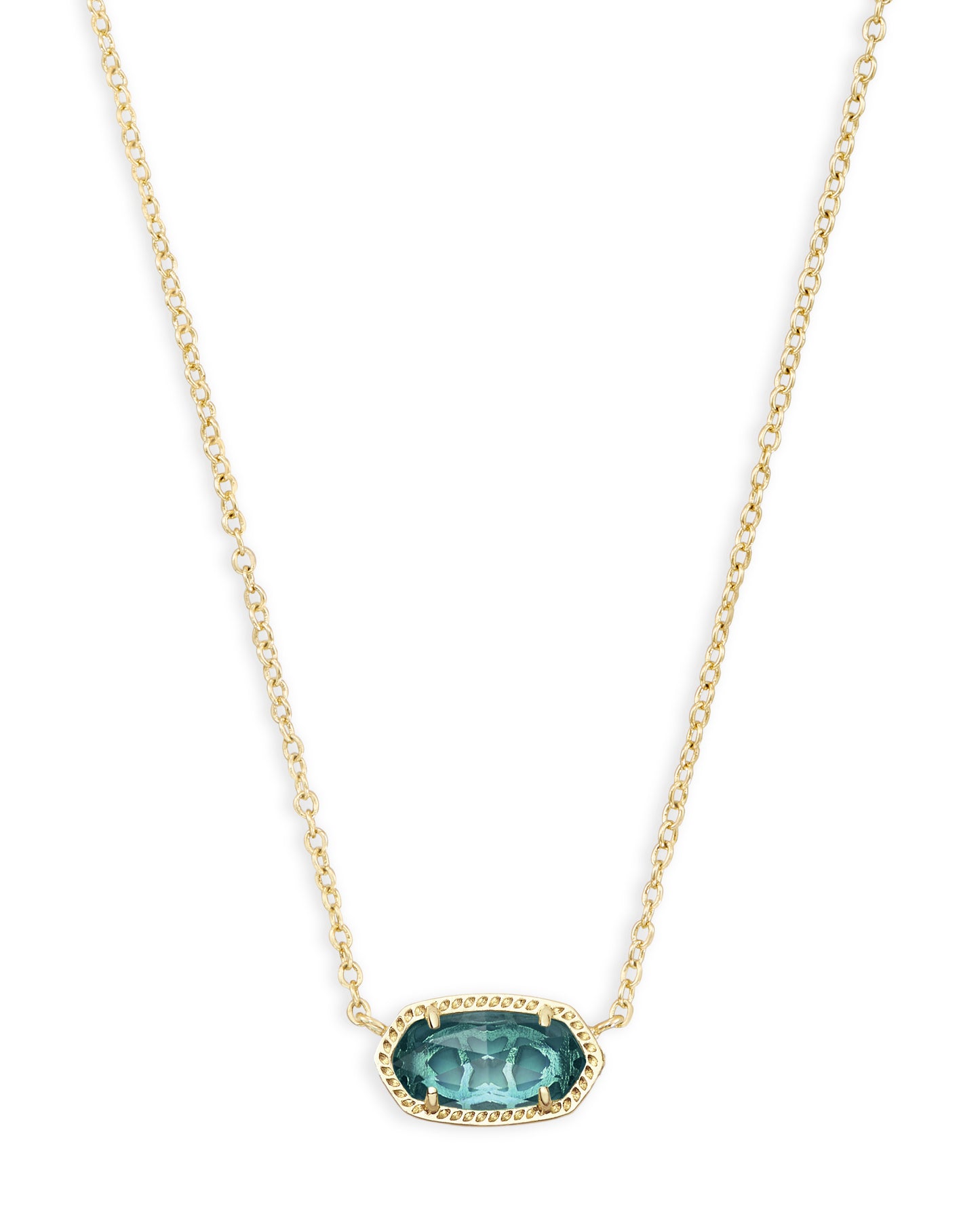 Kendra Scott Elisa Pendant Necklace in Gold London Blue