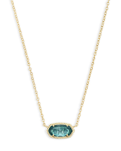 Kendra Scott Elisa Pendant Necklace in Gold London Blue