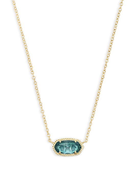 Kendra Scott Elisa Pendant Necklace in Gold London Blue