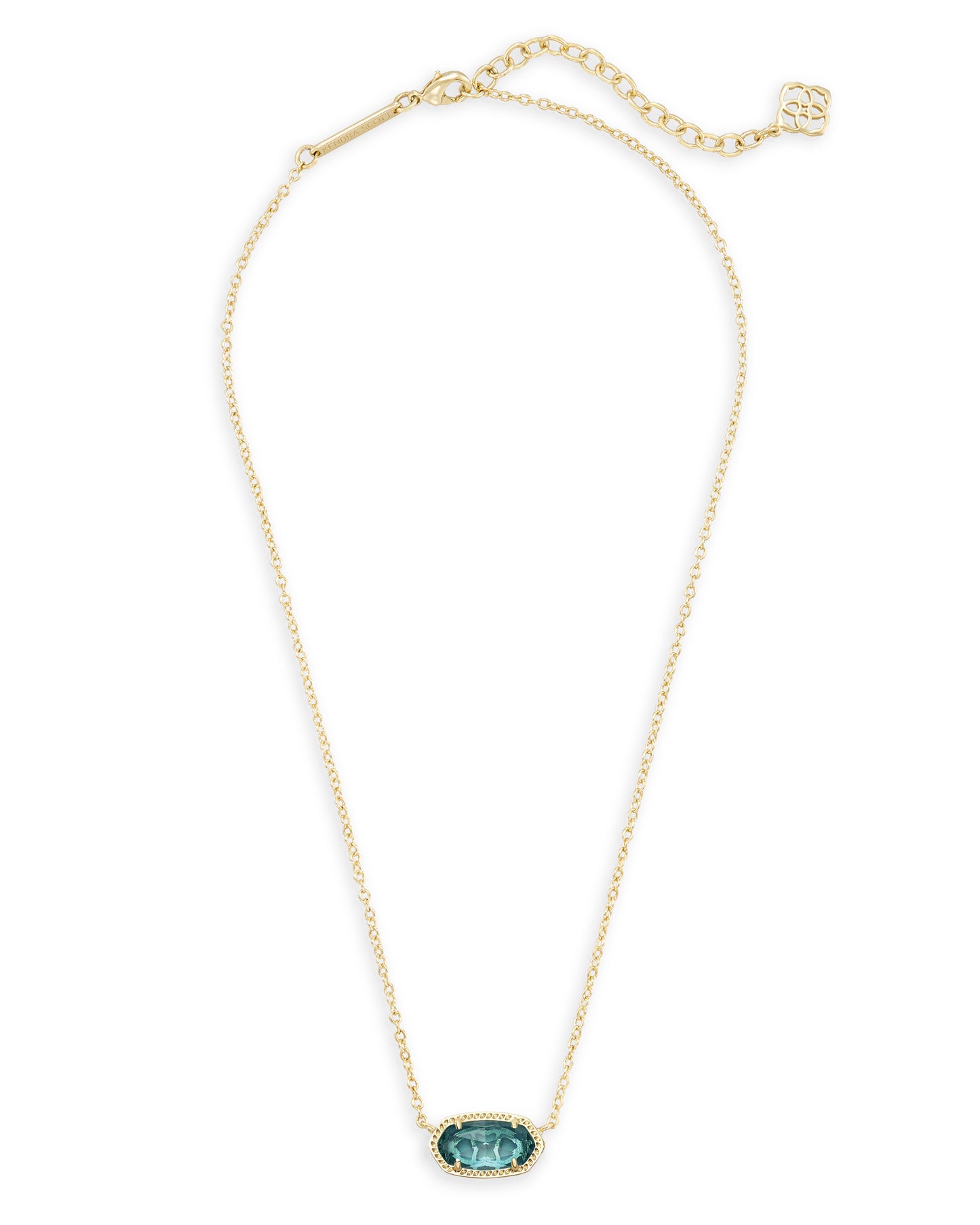 Kendra Scott Elisa Pendant Necklace in Gold London Blue