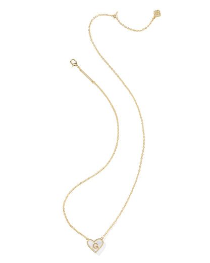 Kendra Scott Heart Letter Pendant Necklace | Letter G