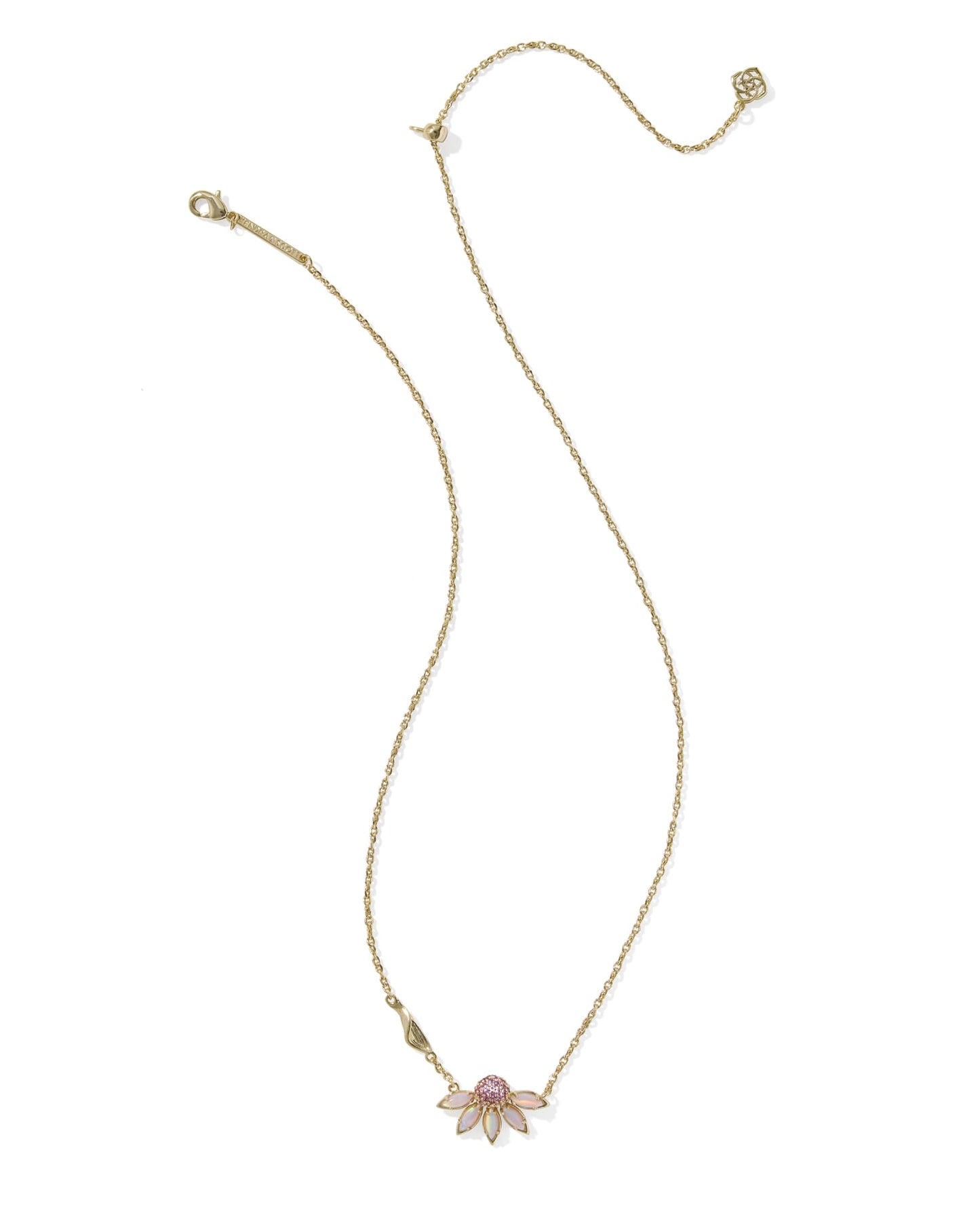 Kendra Scott Anya Flower Short Pendant Necklace in Light Pink