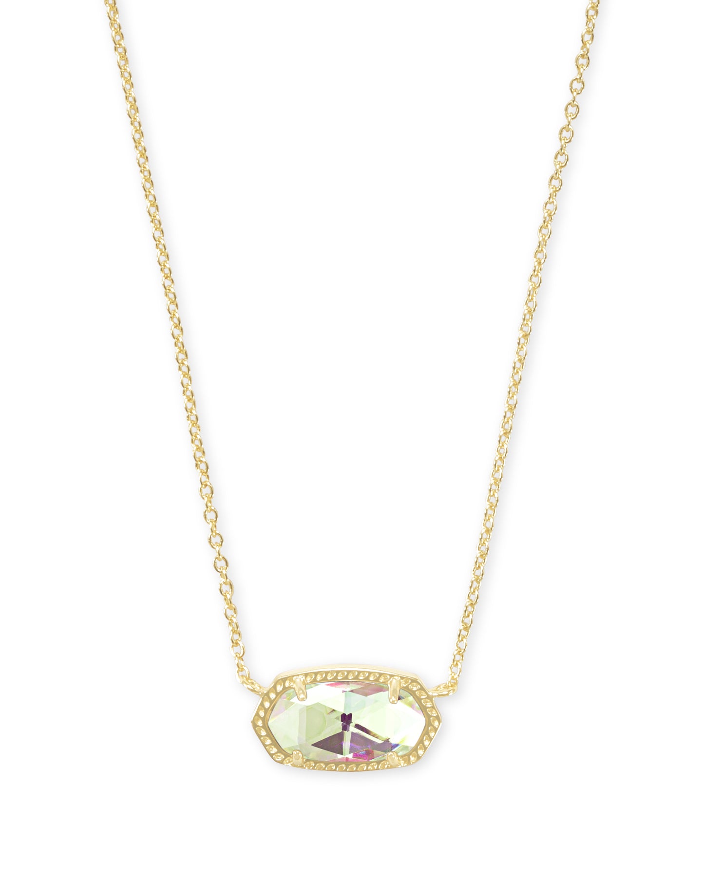 Kendra Scott Elisa Luxe Gold Pendant Necklace in Dichroic Glass