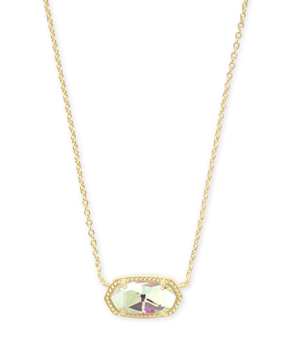 Kendra Scott Elisa Luxe Gold Pendant Necklace in Dichroic Glass