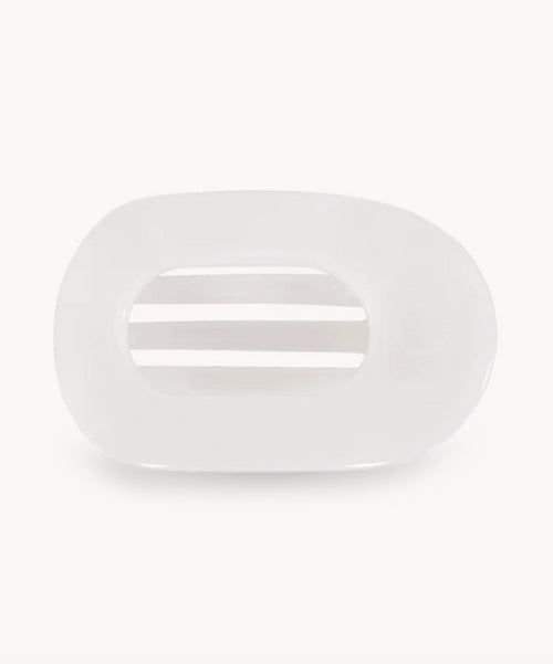 Teleties | Coconut White Medium Flat Round Hair Clip
